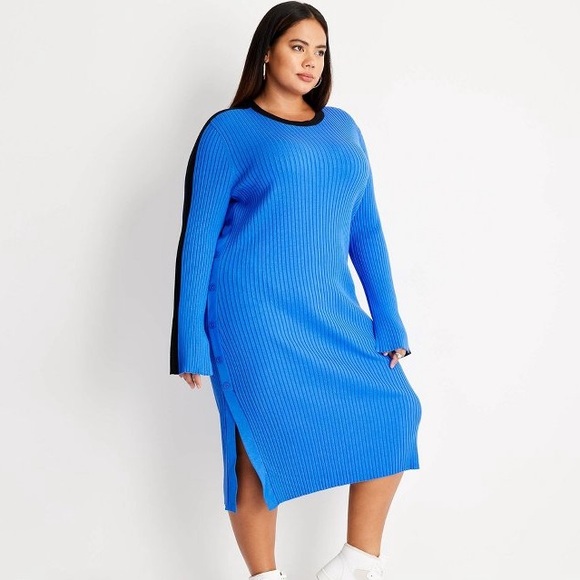 🔖 FUTURE COLLECTIVE x Target Long Sleeve Sweater Dress Kahlana Barfield Brown - Picture 12 of 17